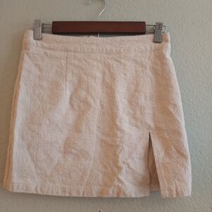 Lionness Linen Cotton Blend Casual Bohemian Pale Wheat Coquette Girl Mini